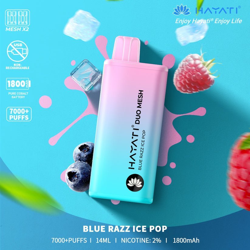 Hayati Duo Mesh 7000 Puffs Disposable Vape Bar Pod Kit #Simbavapes#