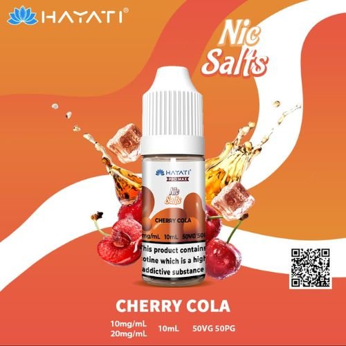 Hayati Pro Max 10ml Nic Salt E-Liquid - Pack of 10 - Eliquid Base-Cherry Cola