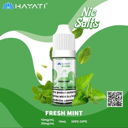 Hayati Pro Max 10ml Nic Salt E-Liquid - Pack of 10 - Eliquid Base-Fresh Mint